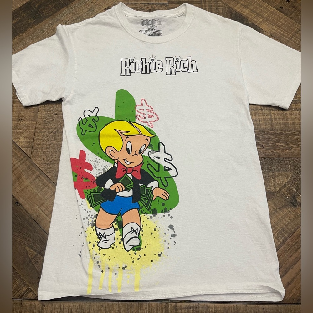 Richie Rich Graphic t Shirt Sz XS white